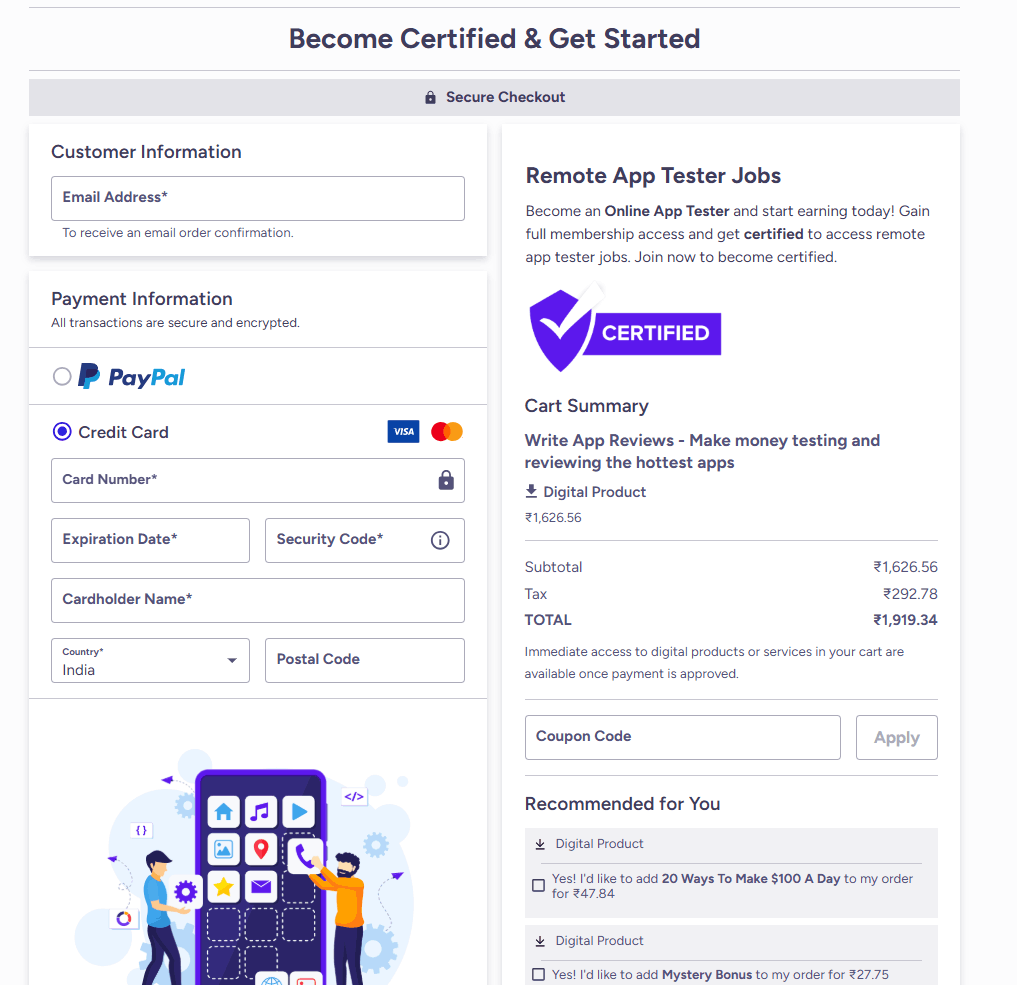Write App Reviews - Order Form
